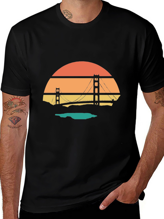 Golden Gate Bridge Retro Graphic Tee