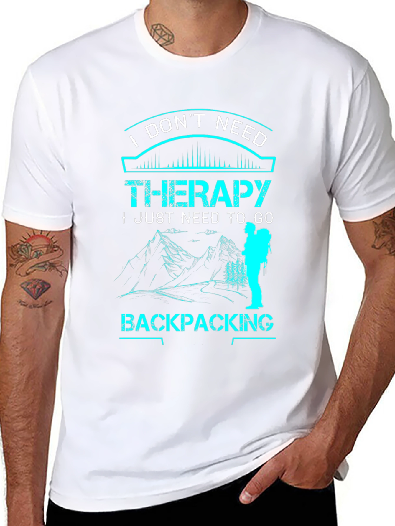 Backpacking Therapy Graphic T-Shirt