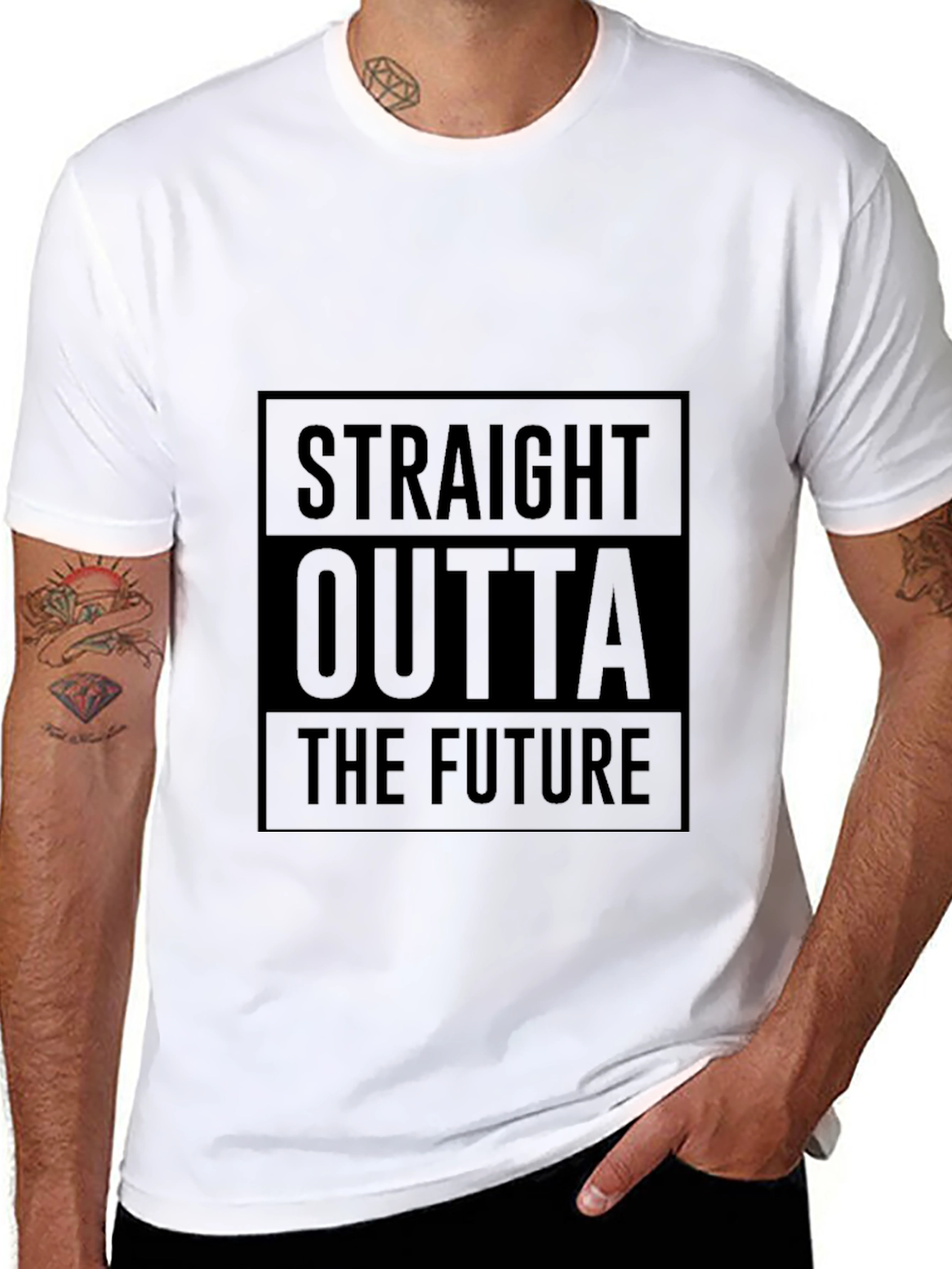 Straight Outta The Future Black T-Shirt