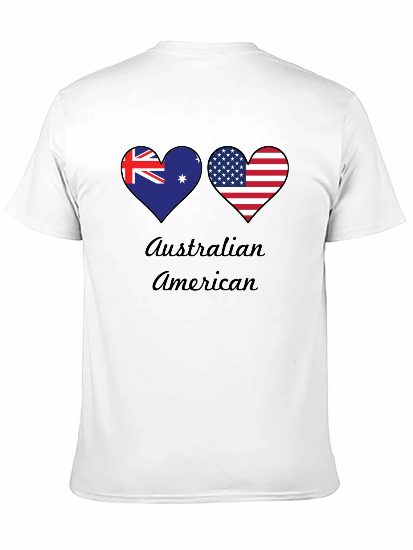 Australian American Flag Heart T-Shirt