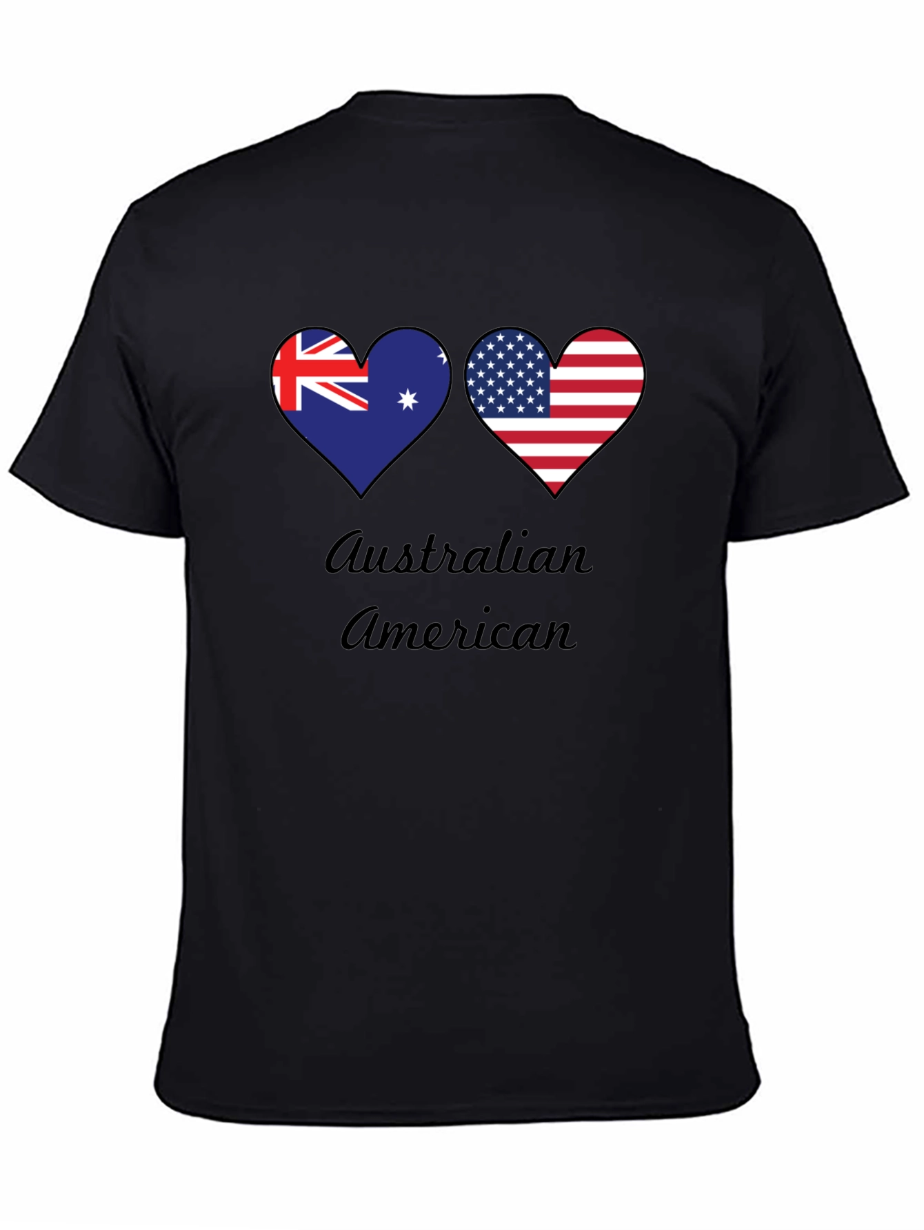 Australian American Flag Heart T-Shirt
