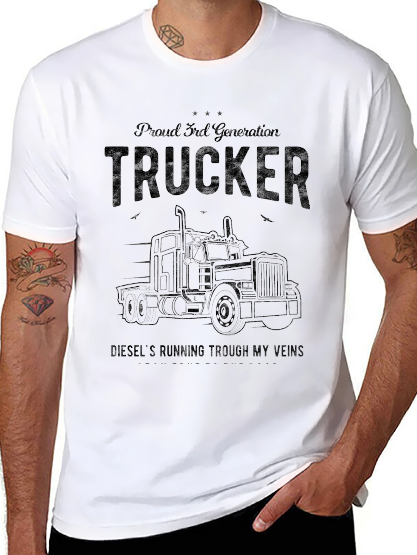 Proud Trucker 3rd Generation Black T-Shirt