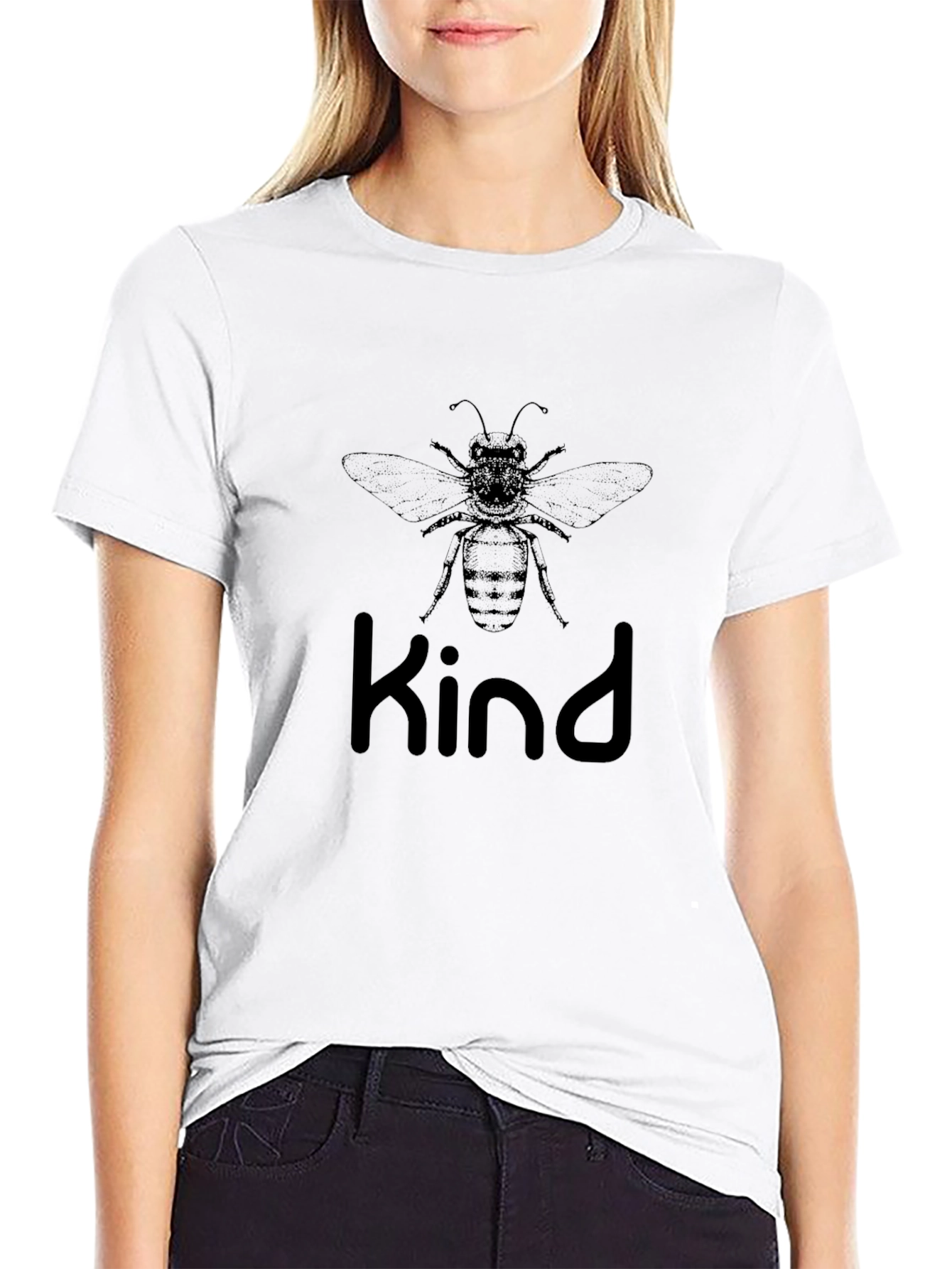 Bee Kind T-Shirt - Black Cotton Graphic Tee