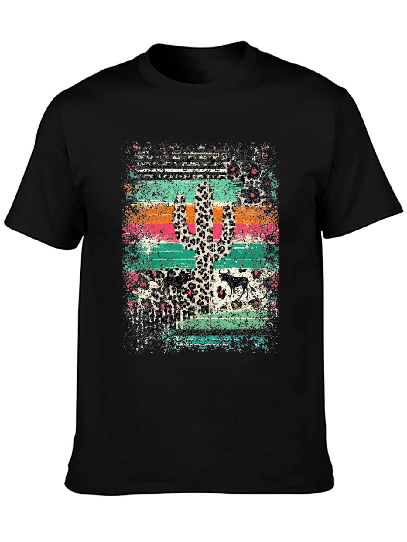 Desert Leopard Cactus Graphic Tee
