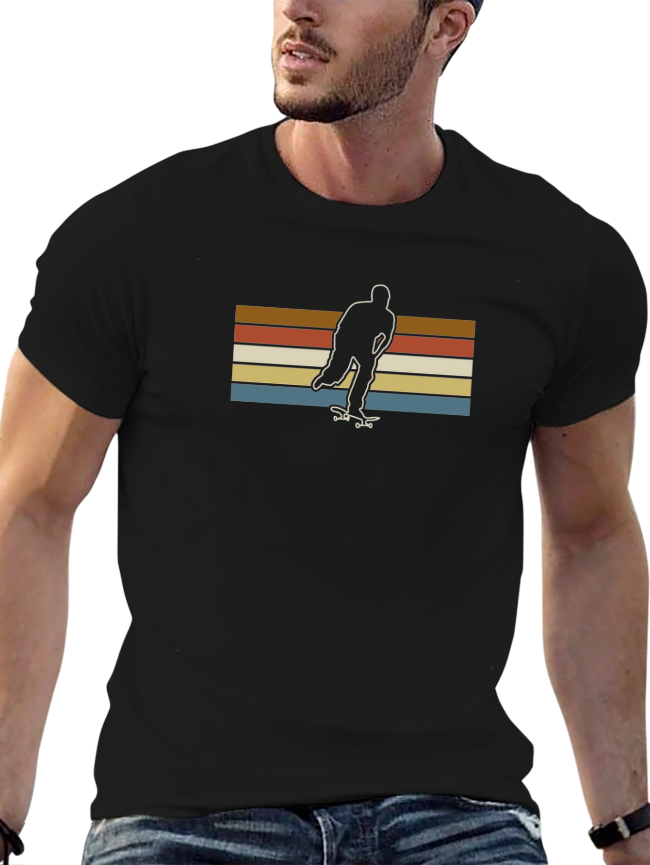 Retro Skateboarder Graphic T-Shirt