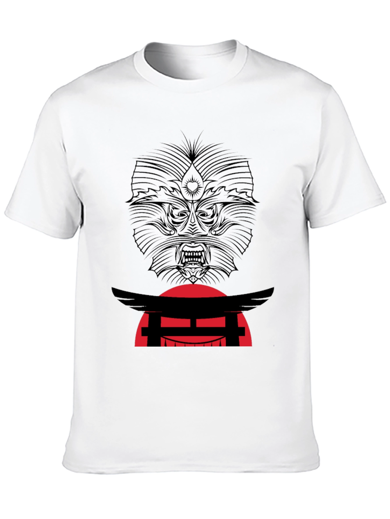 Graphic Tee: Japanese Gate & Mask Design