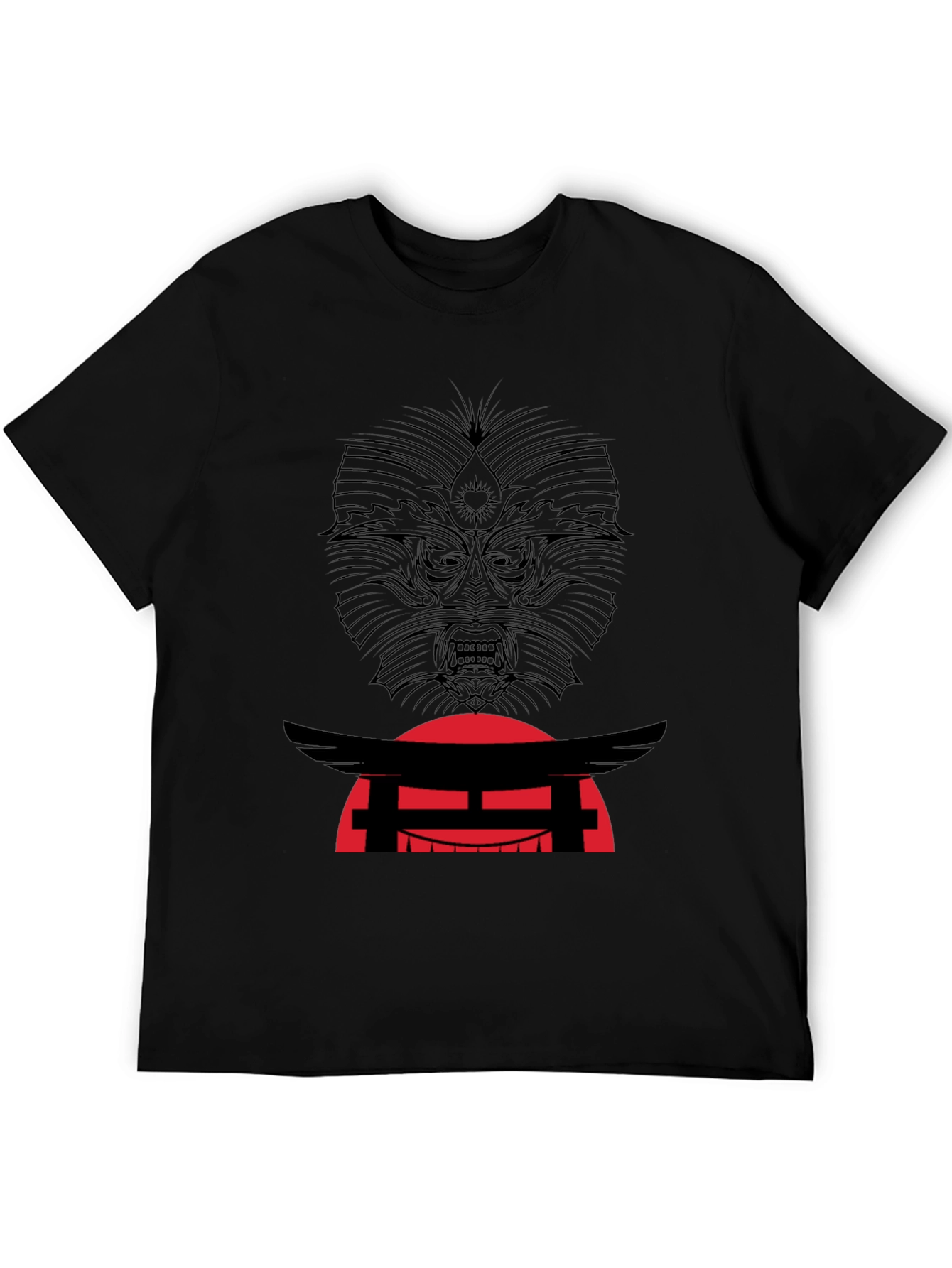 Graphic Tee: Japanese Gate & Mask Design
