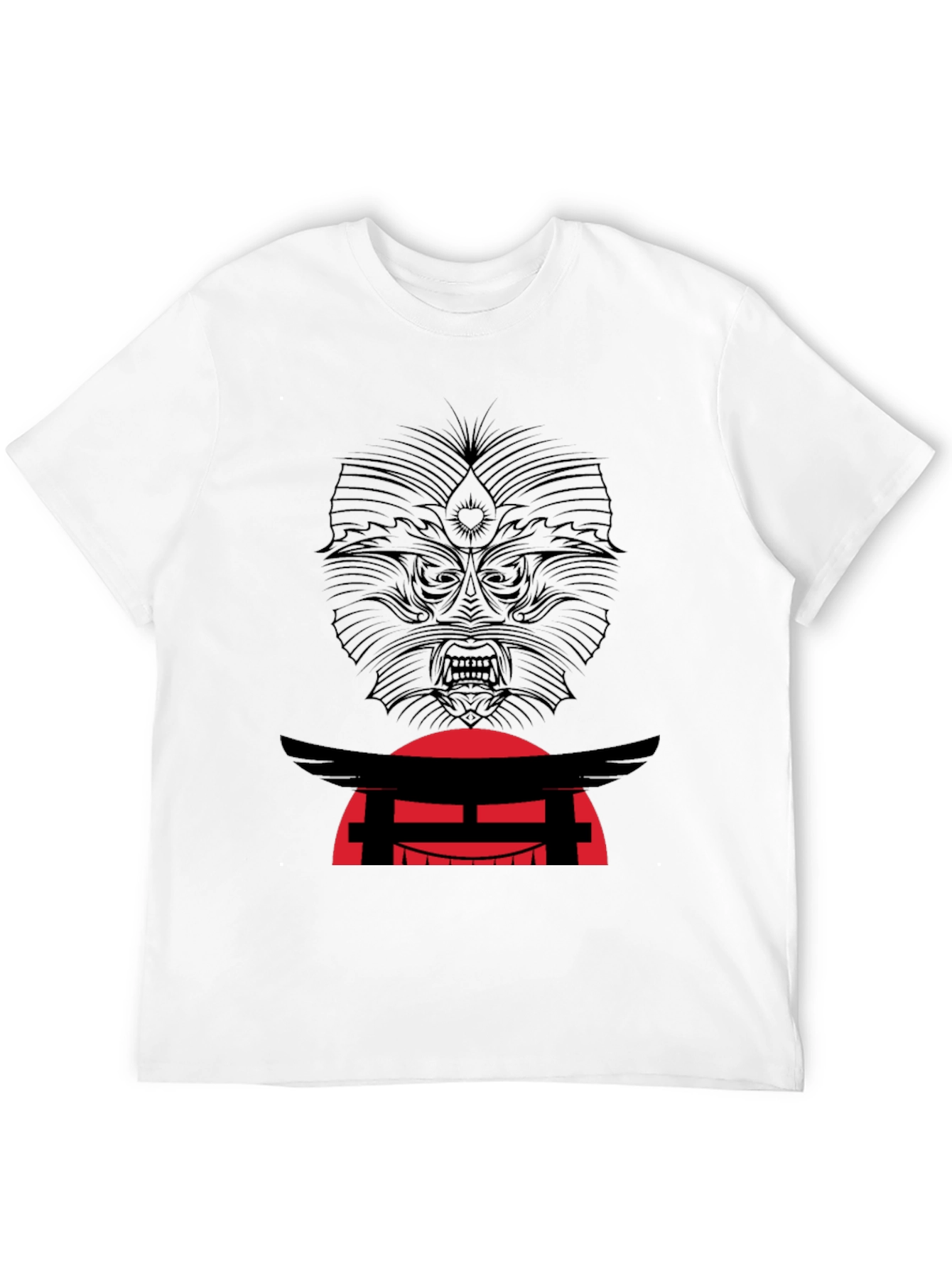 Graphic Tee: Japanese Gate & Mask Design
