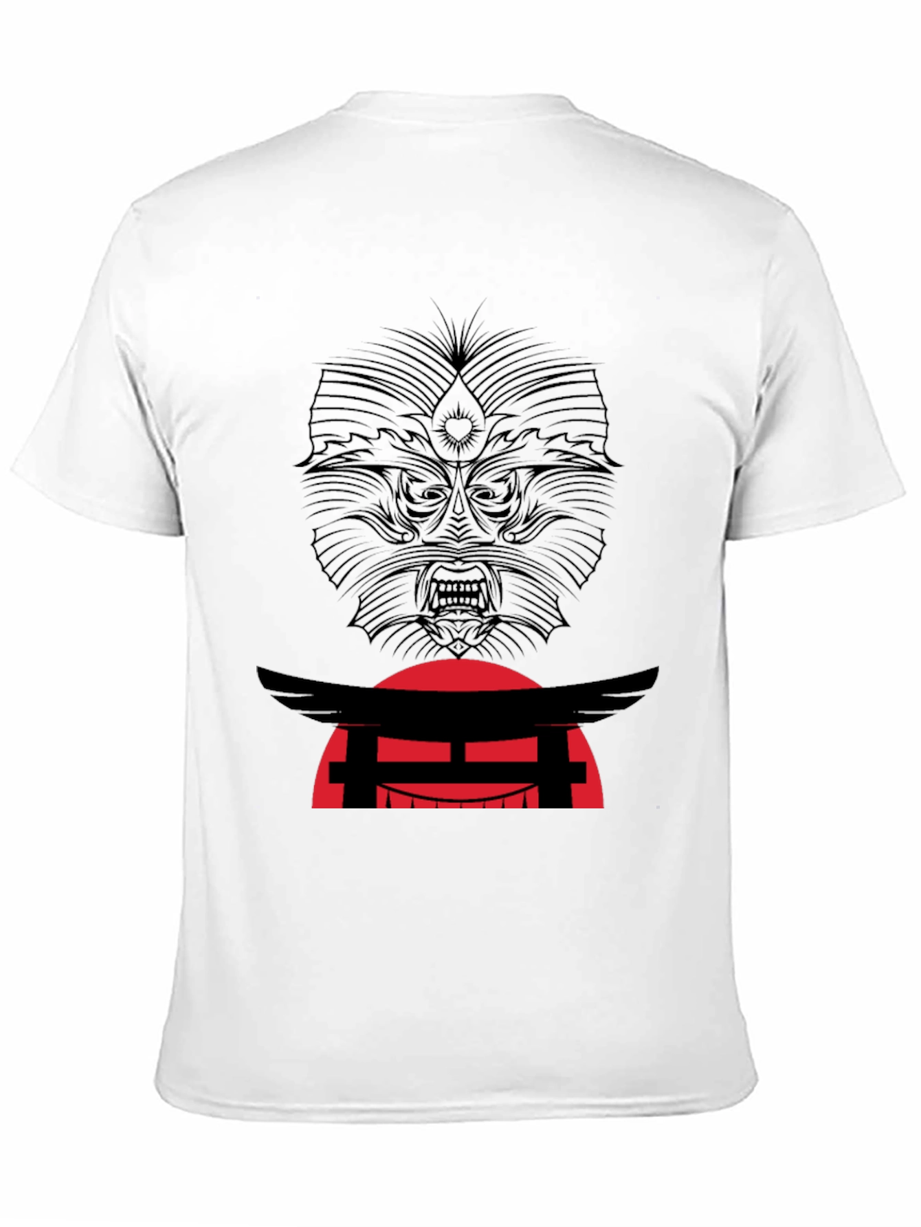 Graphic Tee: Japanese Gate & Mask Design