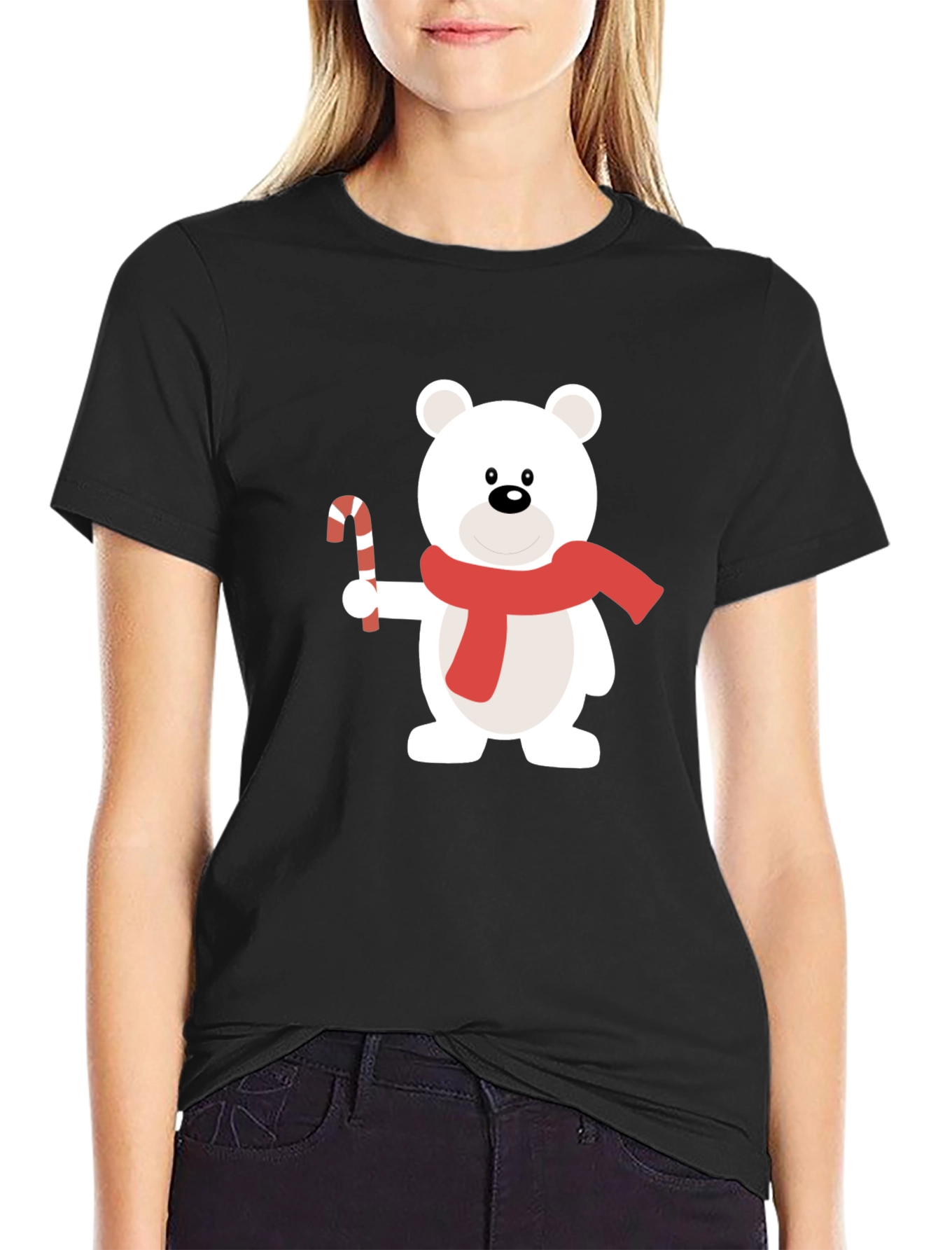 Festive Bear Graphic Tee - Holiday Style