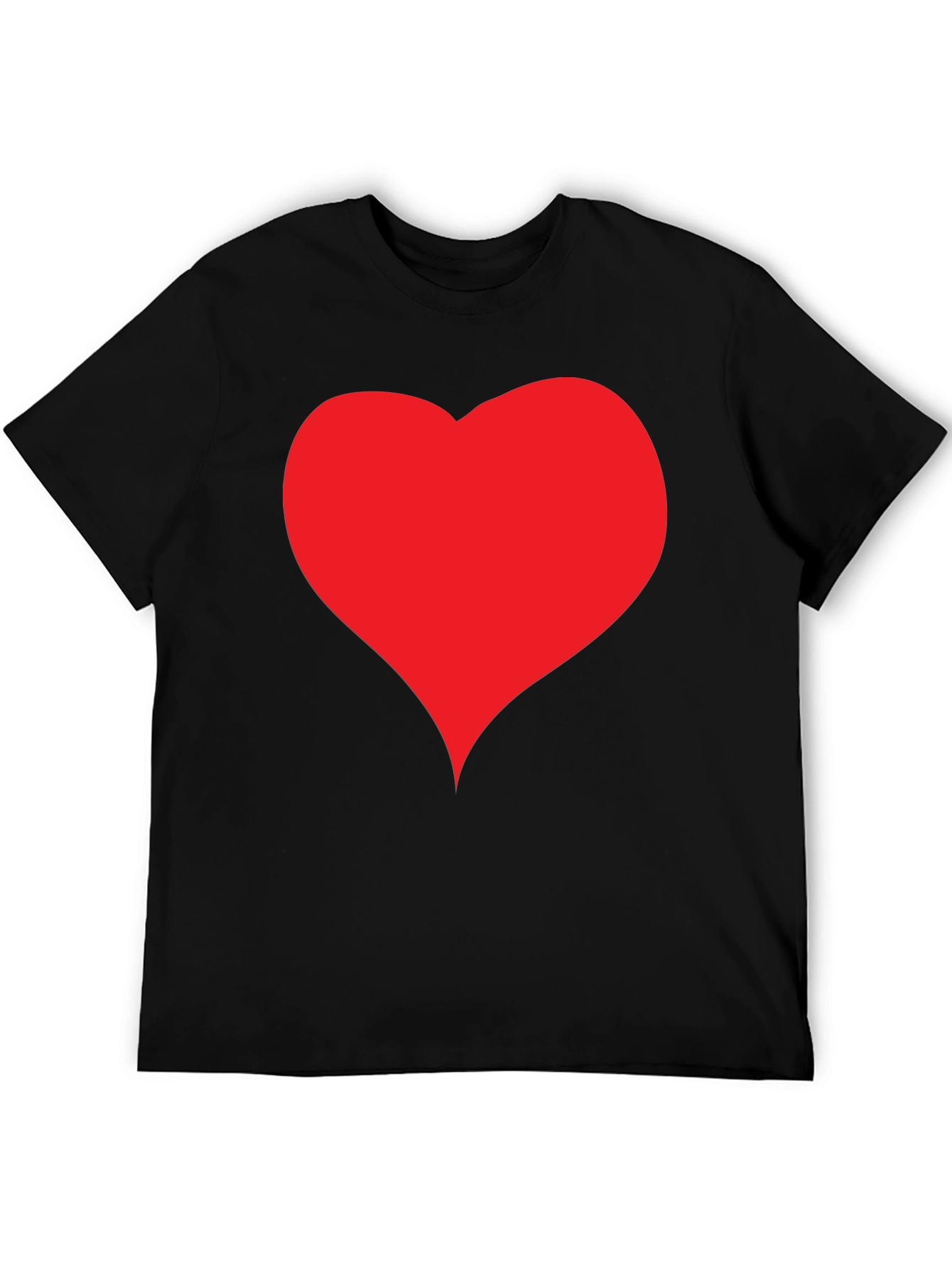 Heart Graphic Black T-Shirt - Casual Style