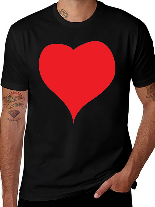 Heart Graphic Black T-Shirt - Casual Style