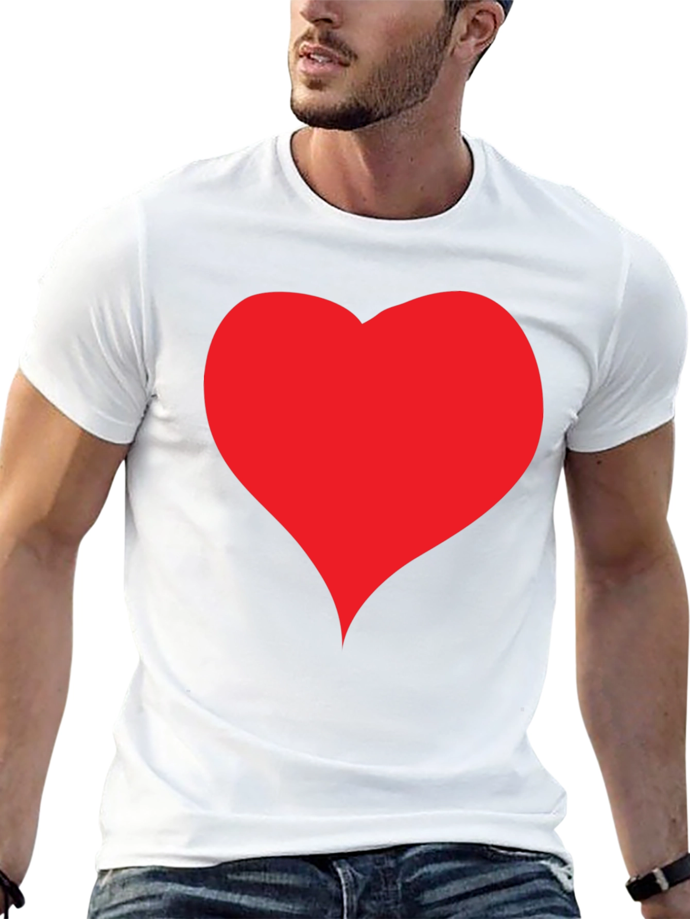 Heart Graphic Black T-Shirt - Casual Style