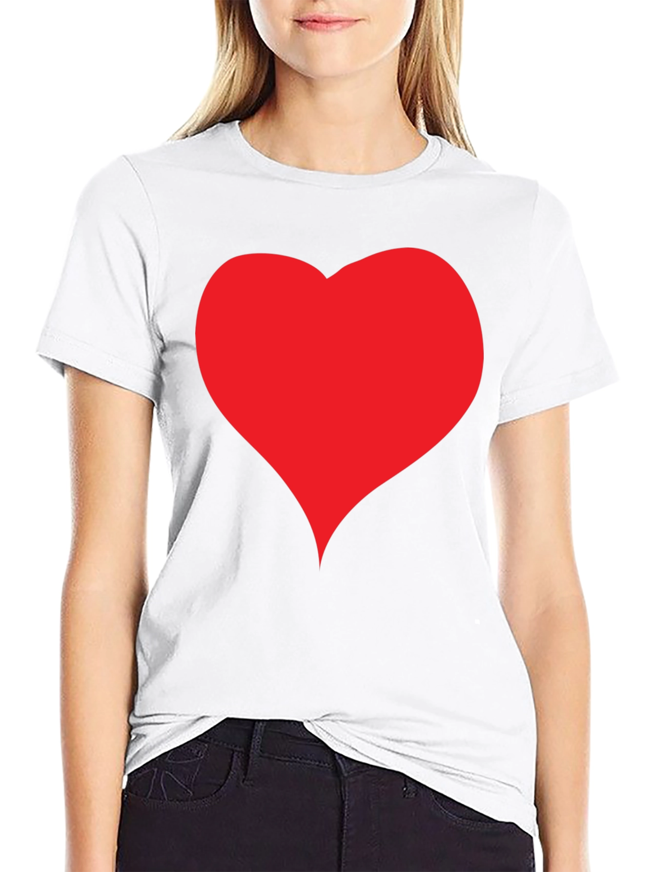 Heart Graphic Black T-Shirt - Casual Style
