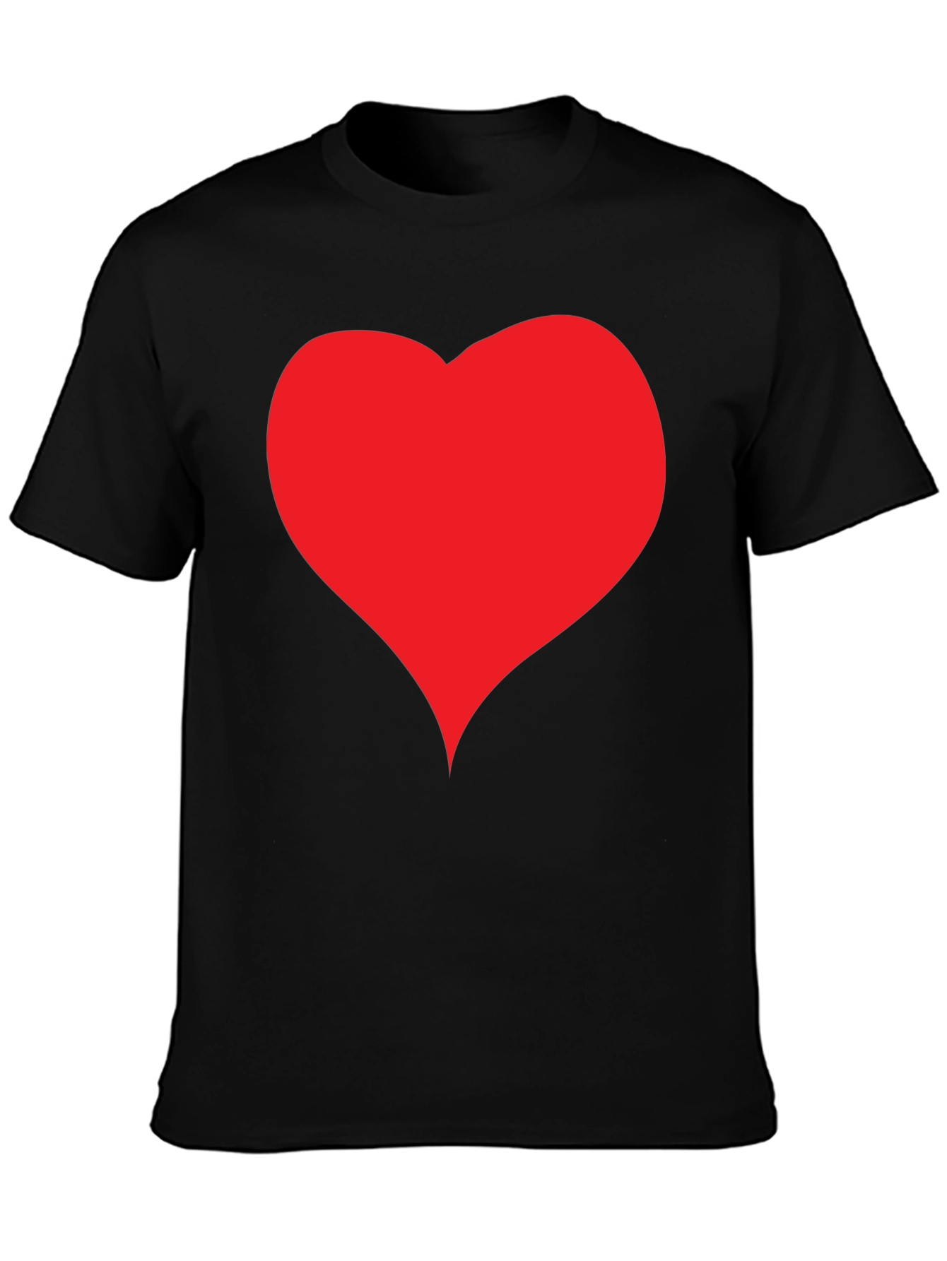 Heart Graphic Black T-Shirt - Casual Style
