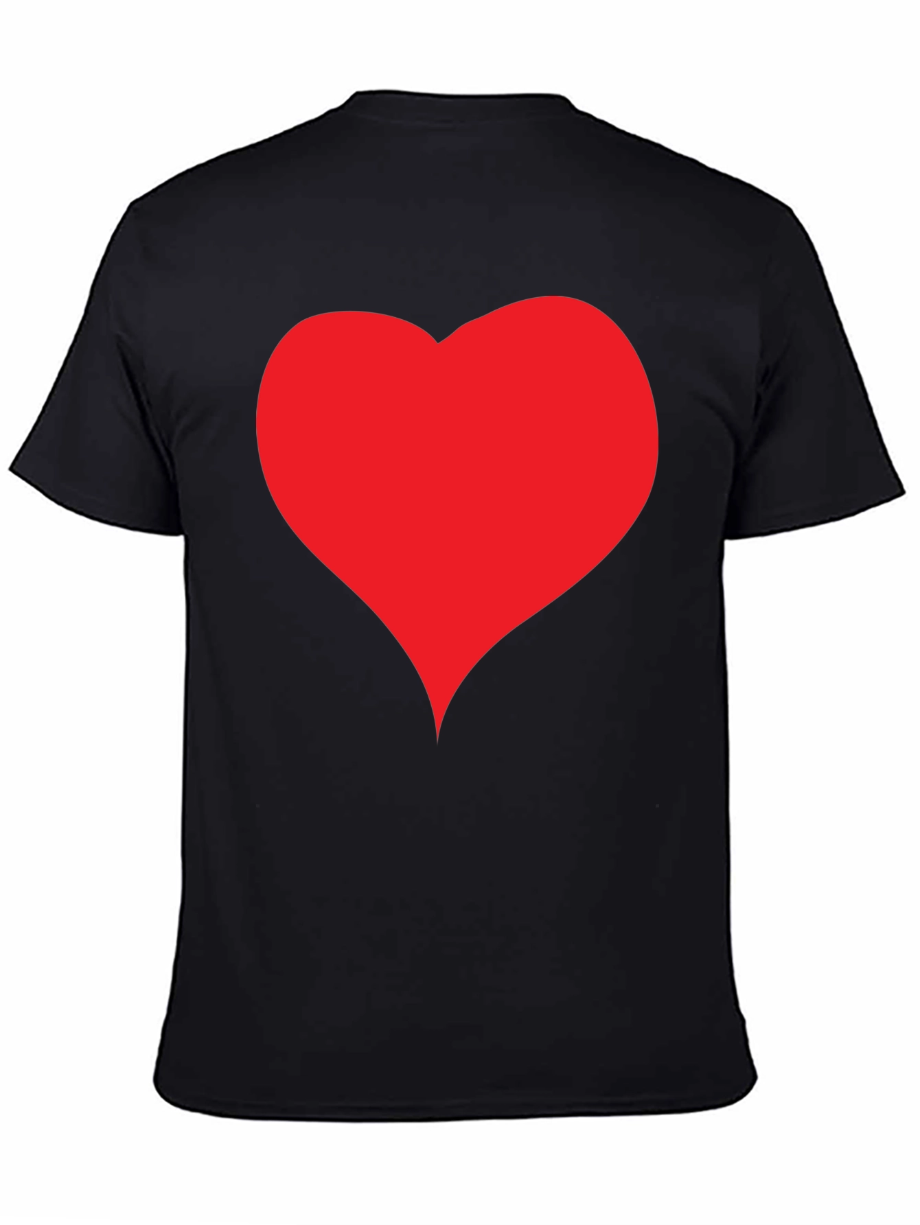 Heart Graphic Black T-Shirt - Casual Style