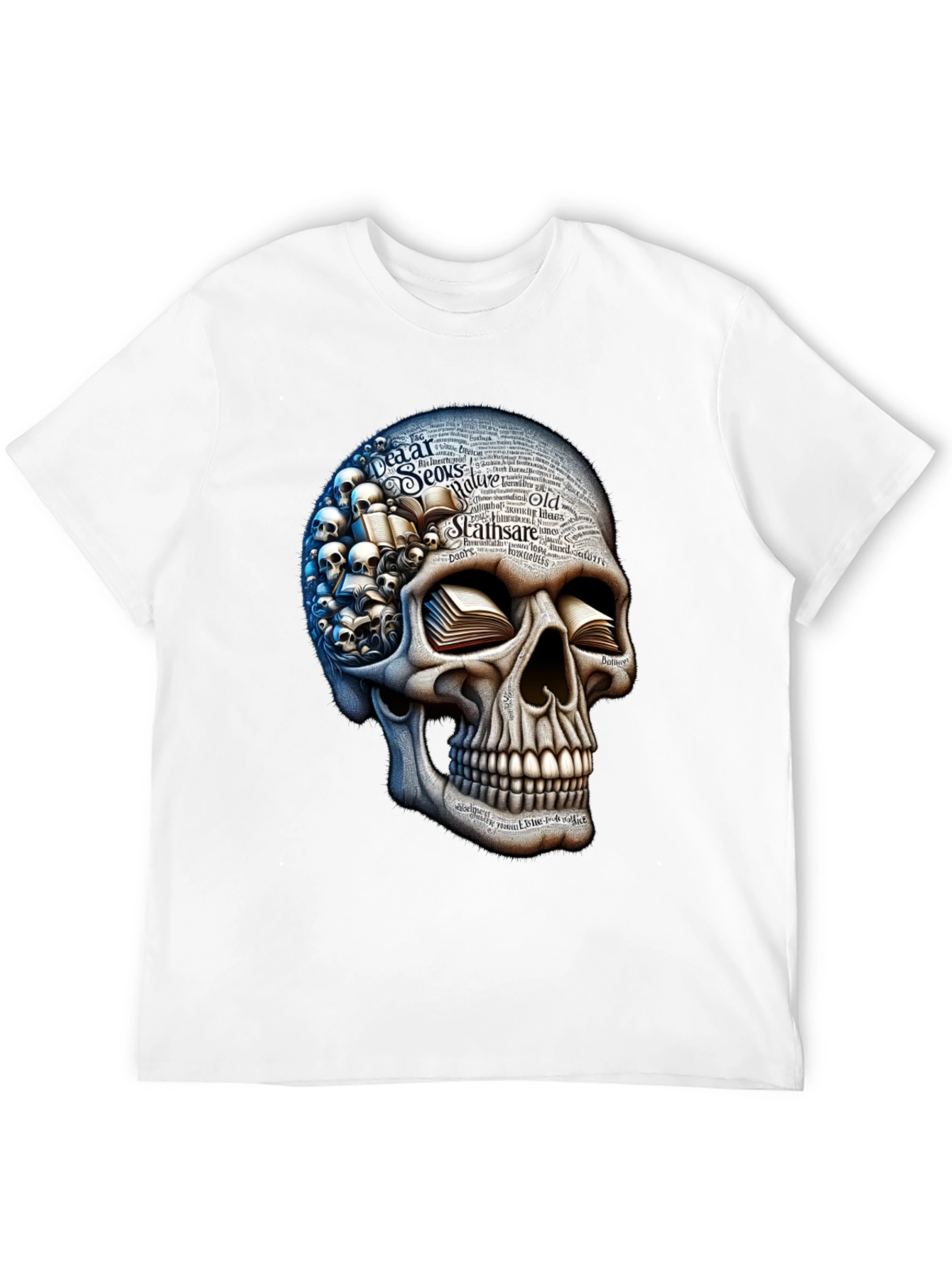 Skull with Books T-Shirt