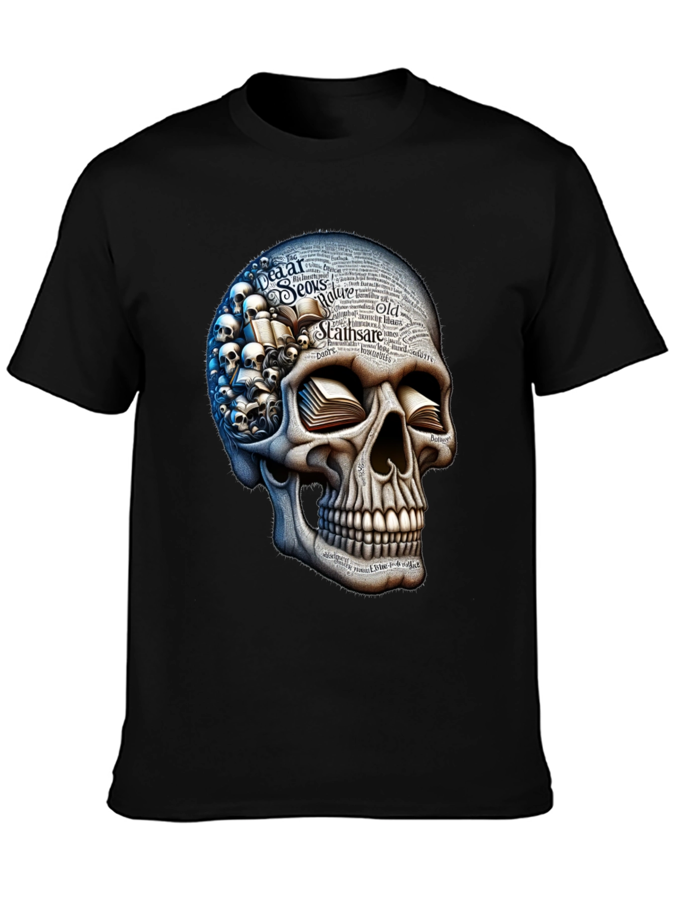 Skull with Books T-Shirt