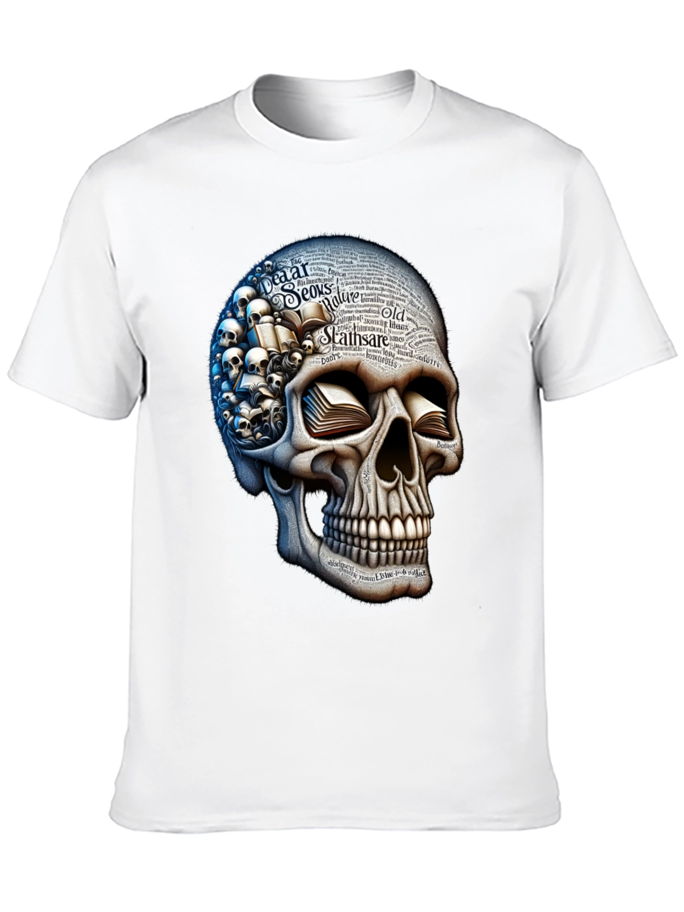 Skull with Books T-Shirt