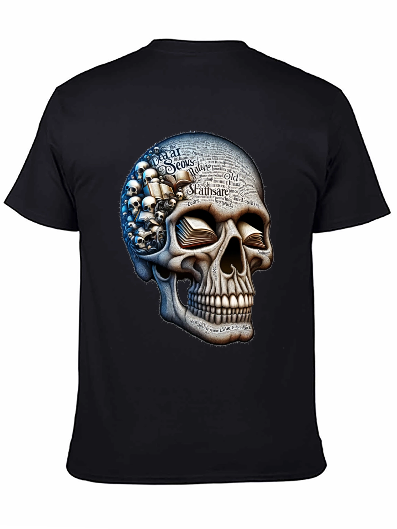 Skull with Books T-Shirt
