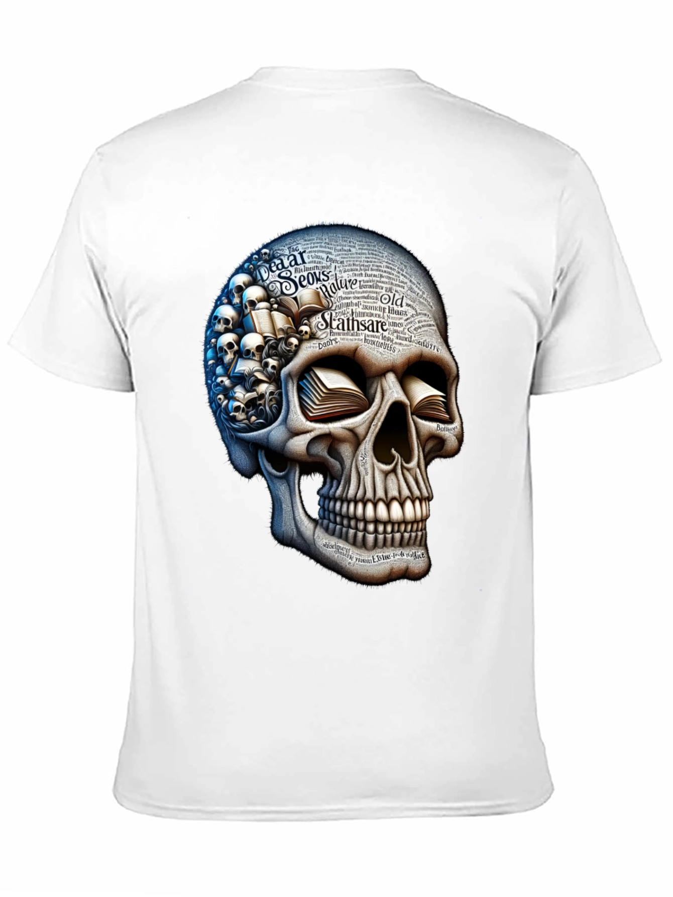 Skull with Books T-Shirt