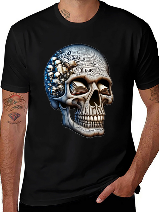 Skull with Books T-Shirt
