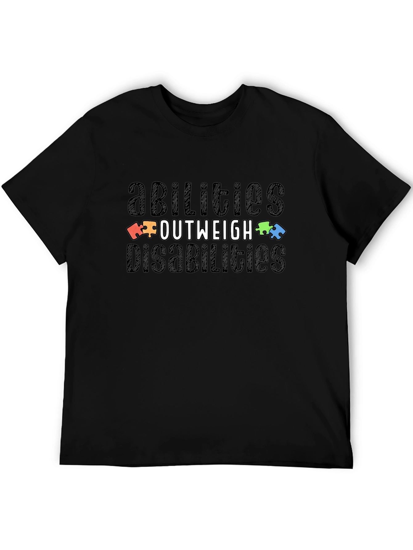 Abilities Outweigh Disabilities T-Shirt Autism Awareness Tee