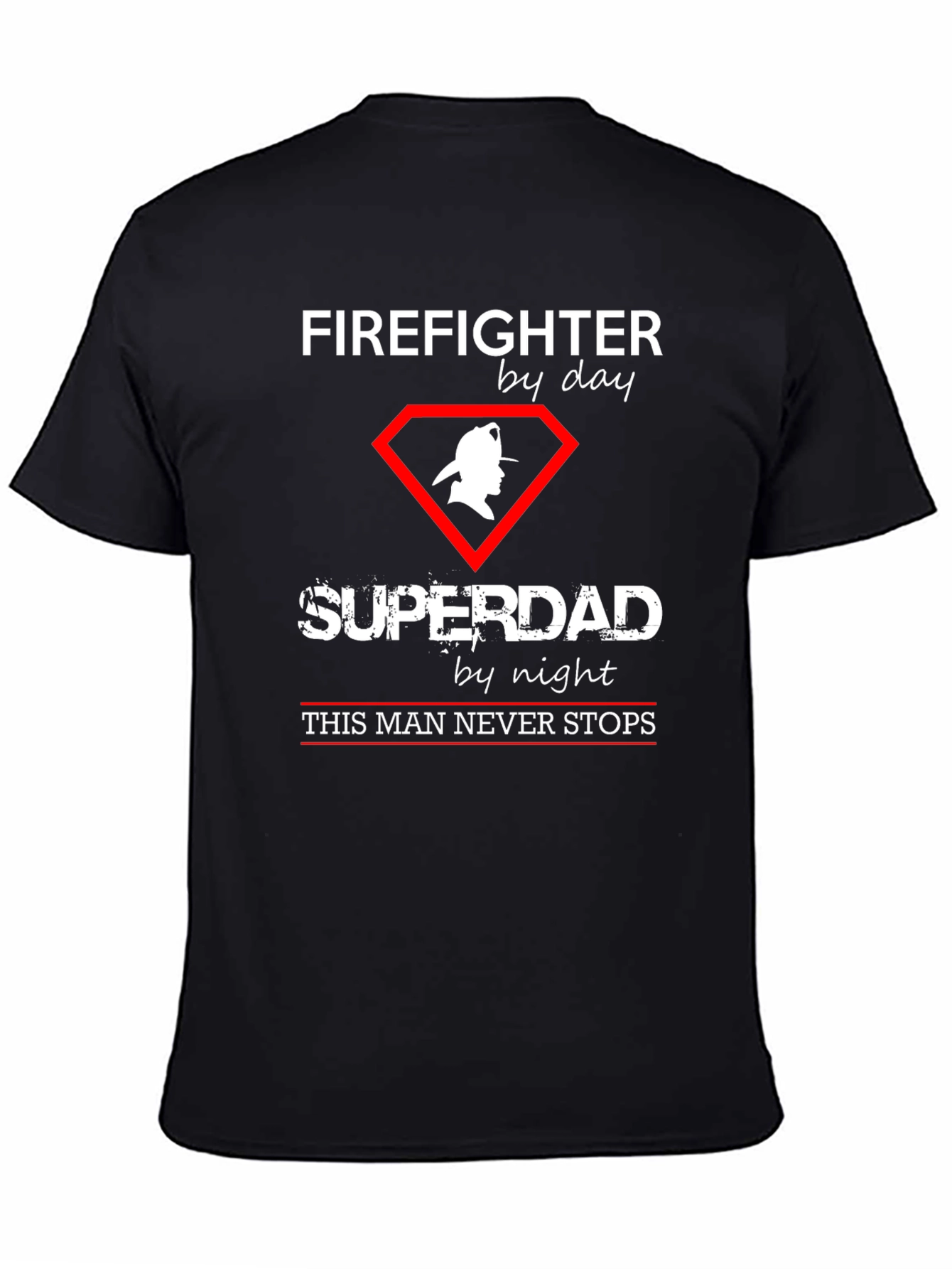 Firefighter Superdad Graphic T-Shirt