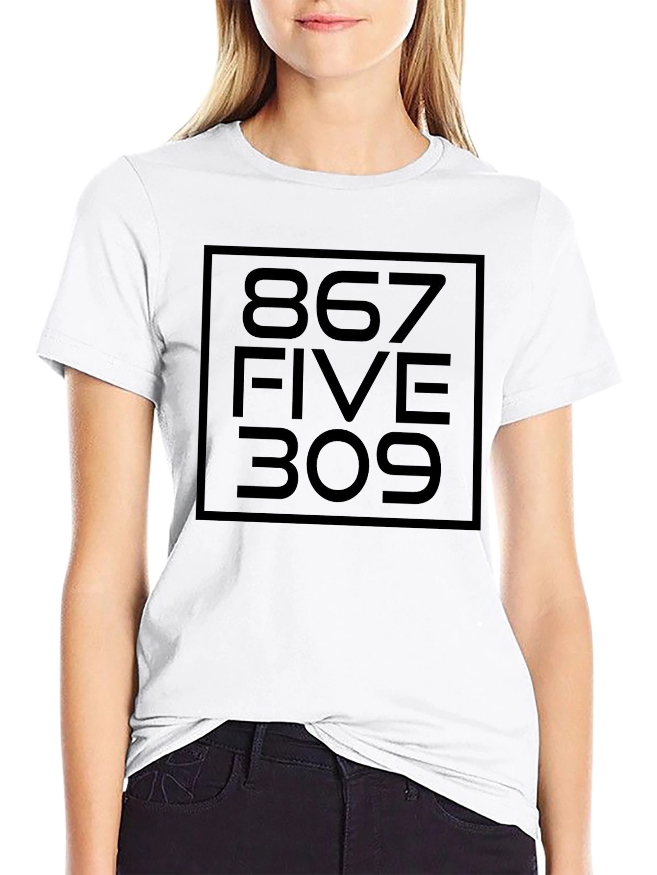867-5309 Jennys Number Black Graphic Tee