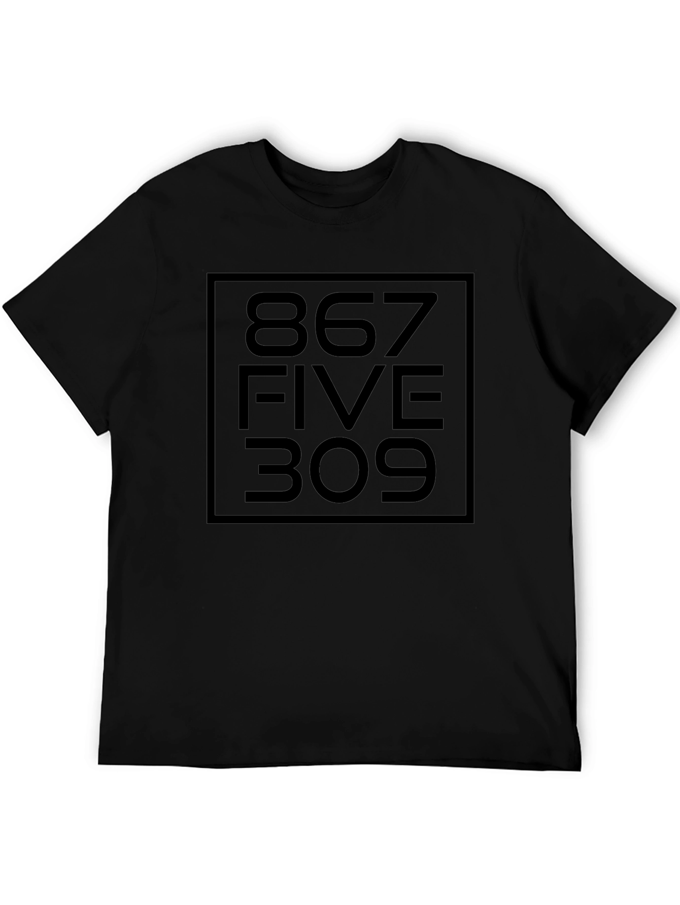867-5309 Jennys Number Black Graphic Tee