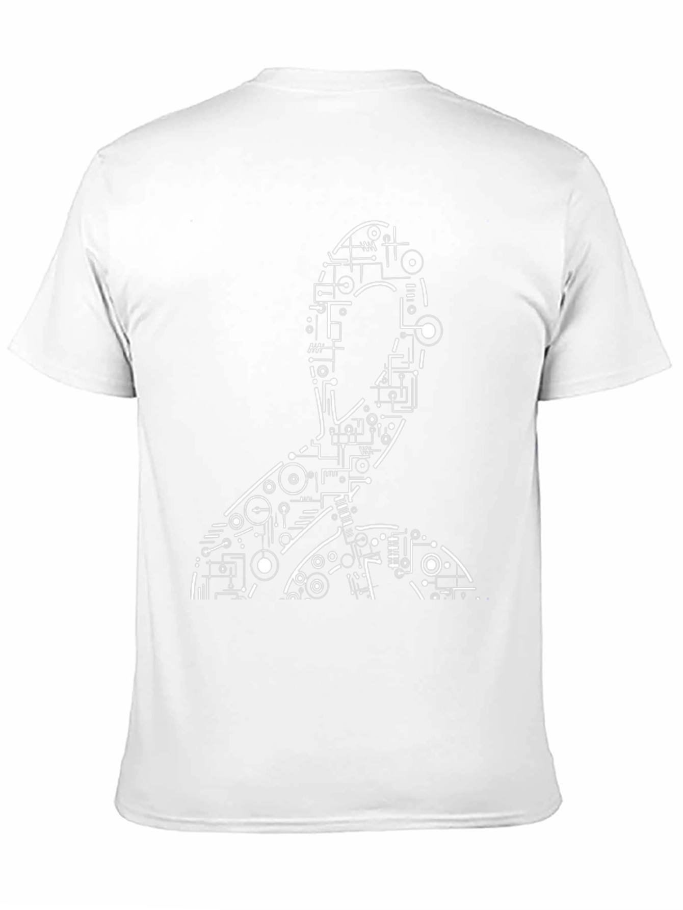 Abstract Circuit Man Graphic Tee - Black