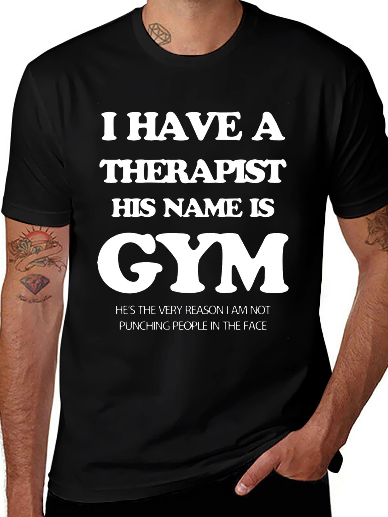 Gym is My Therapist Funny T-Shirt