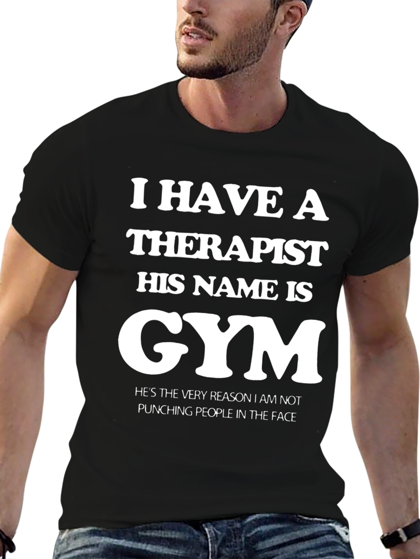 Gym is My Therapist Funny T-Shirt