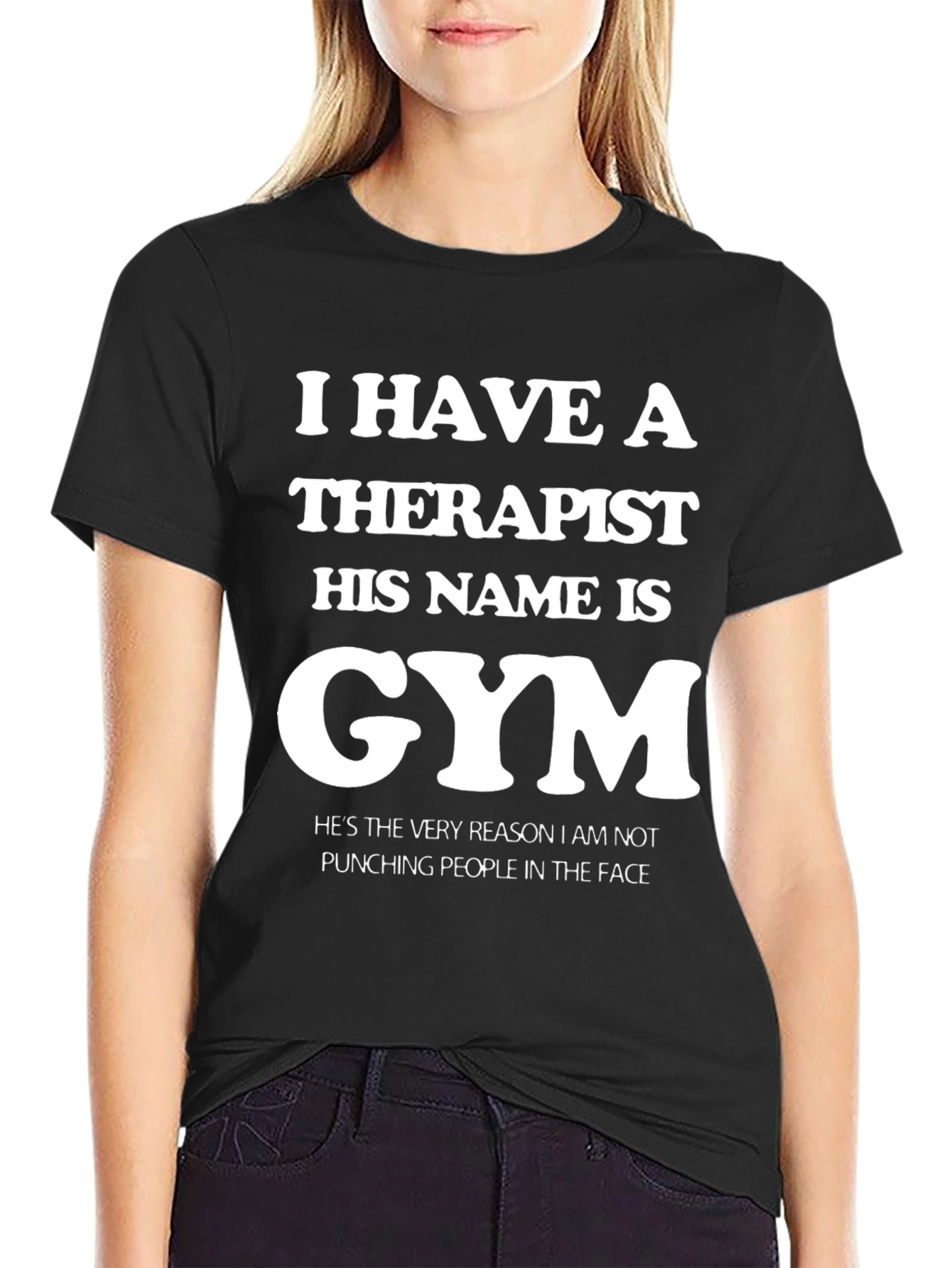 Gym is My Therapist Funny T-Shirt
