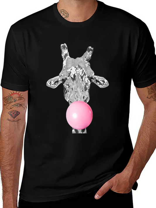 Giraffe Bubble Gum Graphic Tee