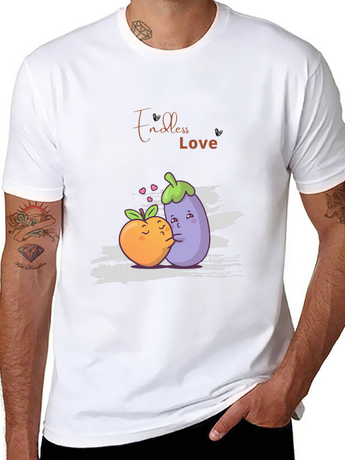 Endless Love Black Graphic T-Shirt