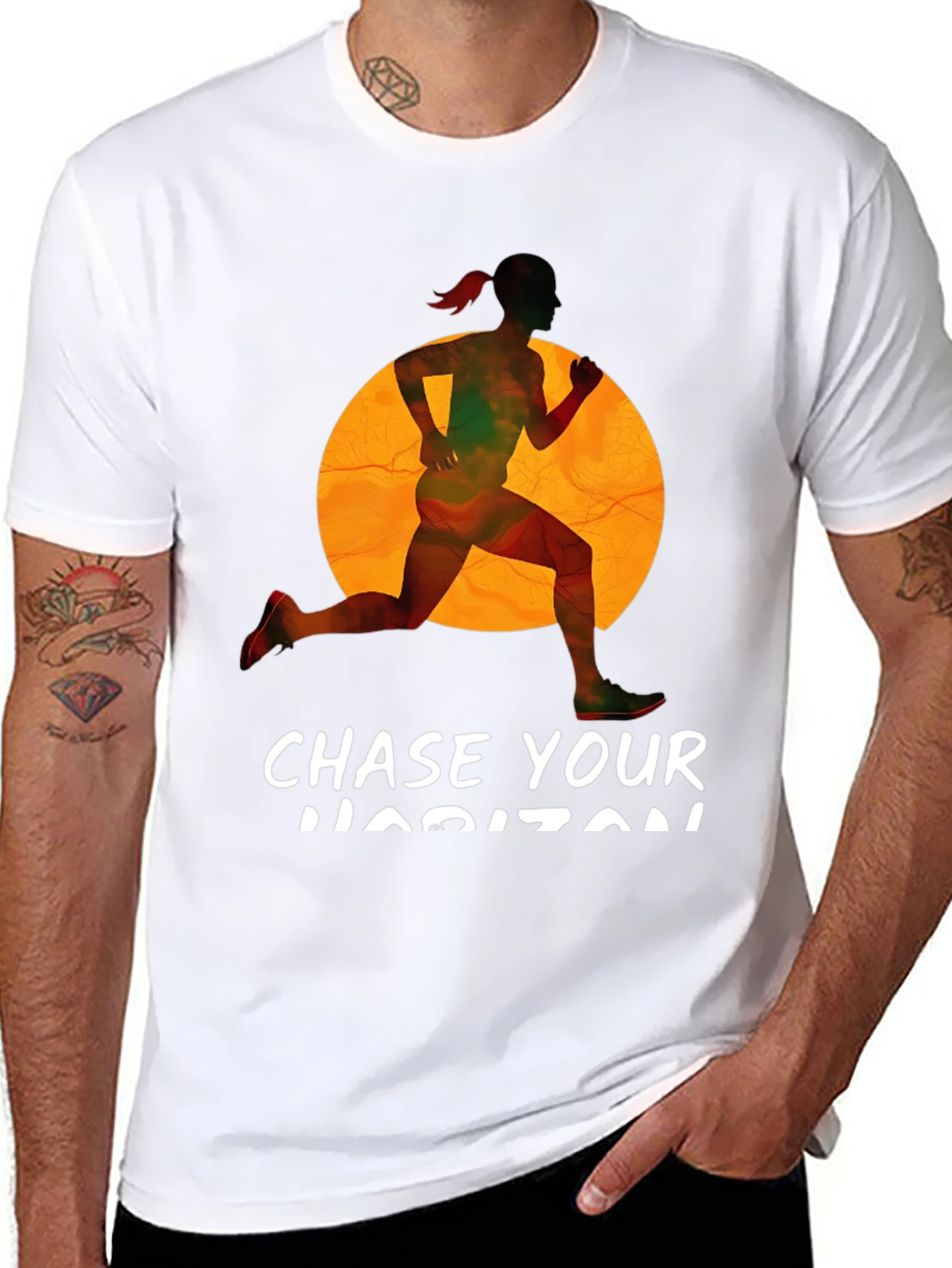 Chase Your Horizon Black Graphic Tee