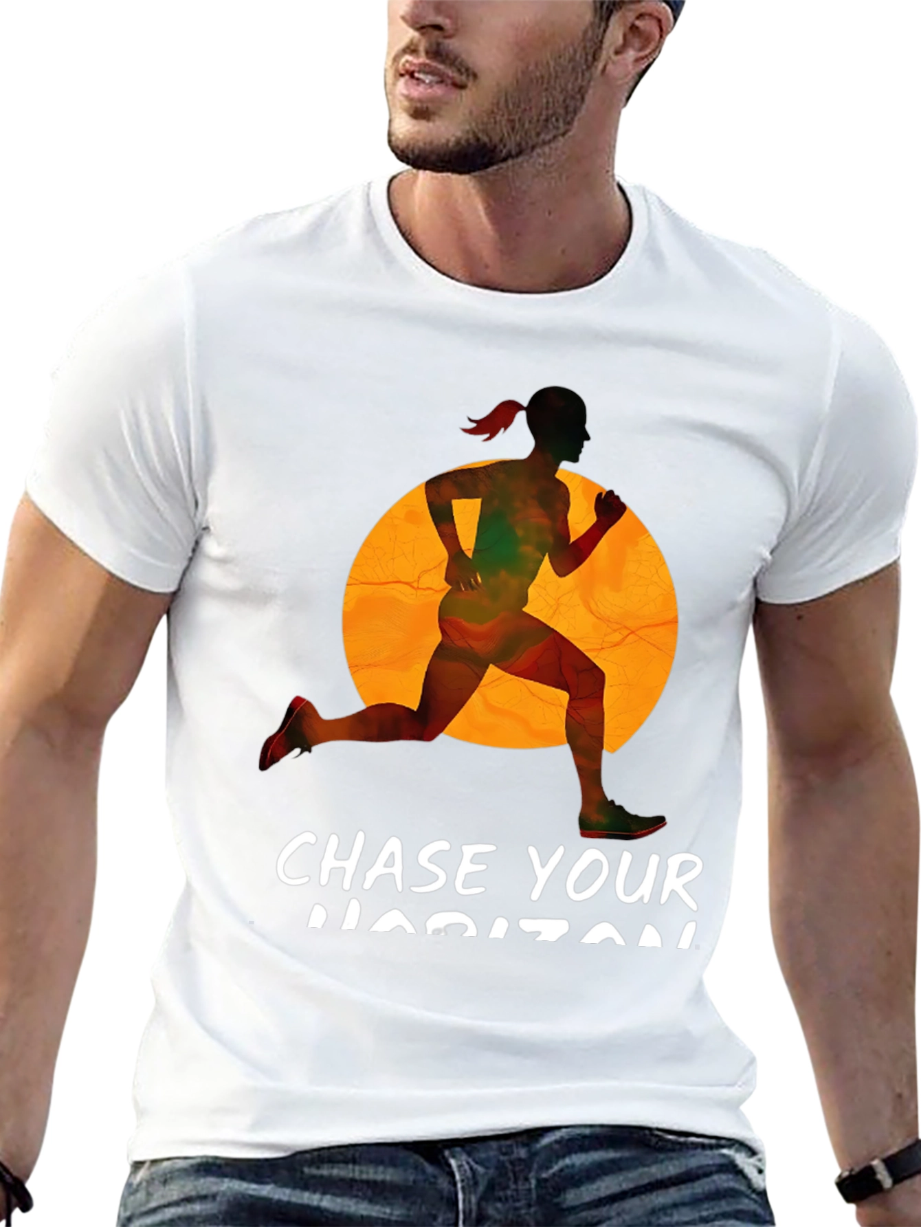 Chase Your Horizon Black Graphic Tee