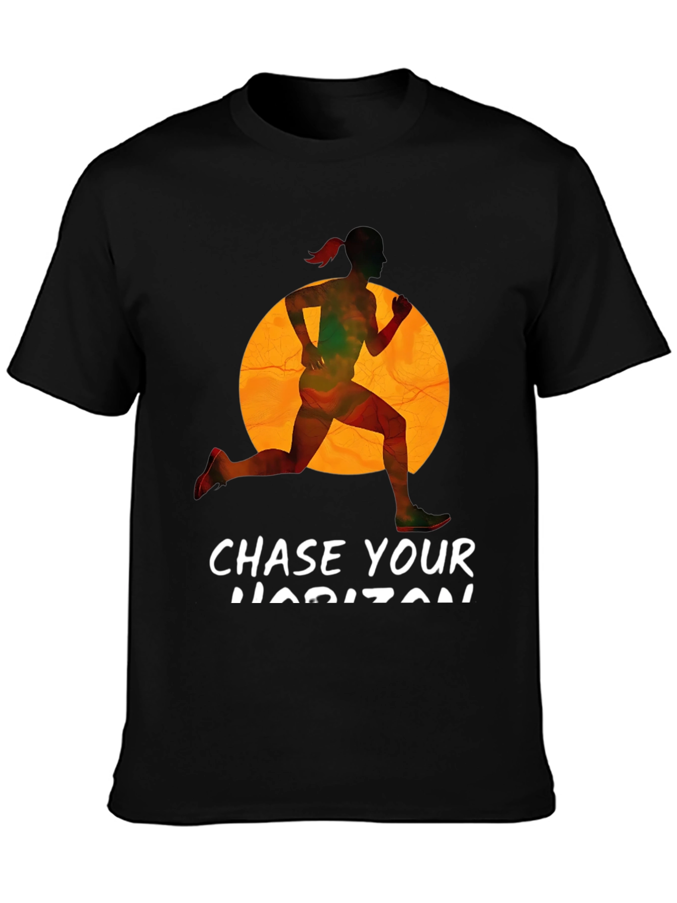 Chase Your Horizon Black Graphic Tee