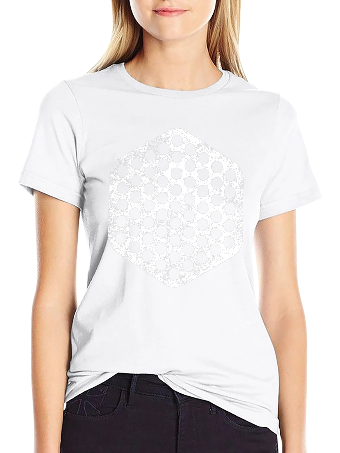 Honeycomb Graphic Tee - Black Cotton Casual Shirt