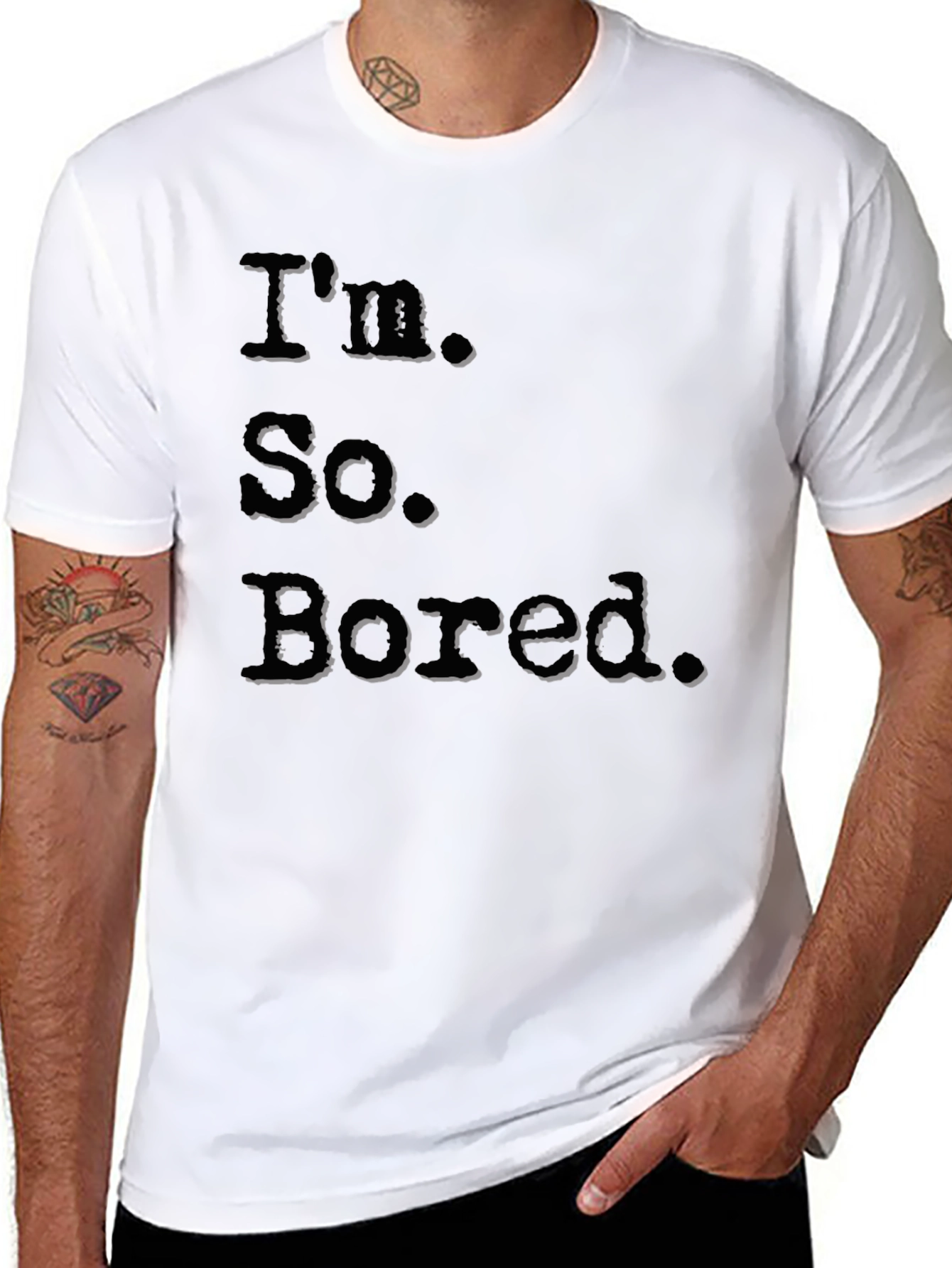 Im So Bored Black Graphic T-Shirt