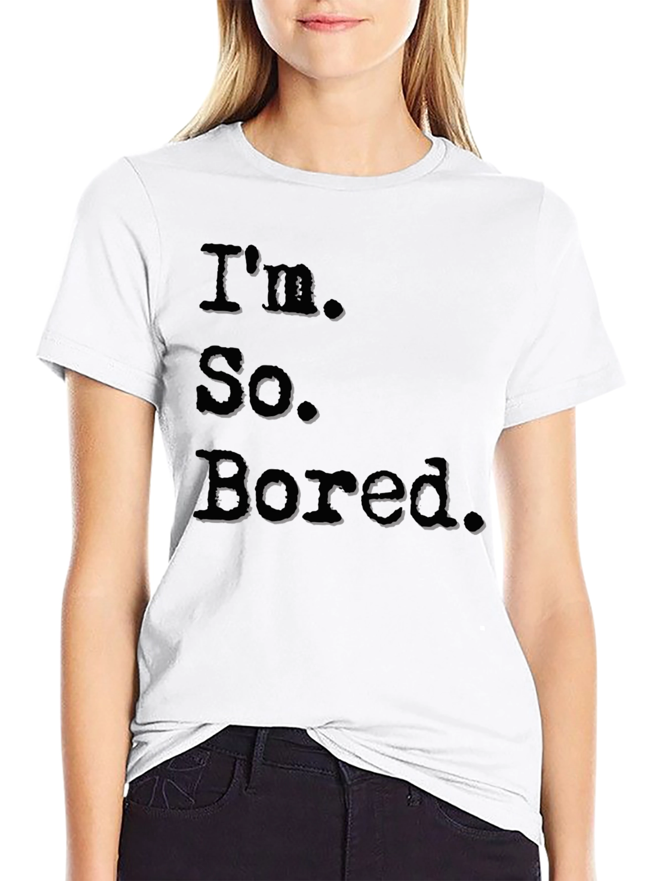 Im So Bored Black Graphic T-Shirt