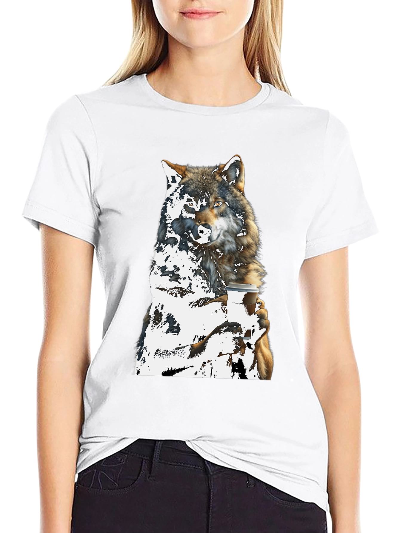 Wolf Lovers Coffee Graphic Tee