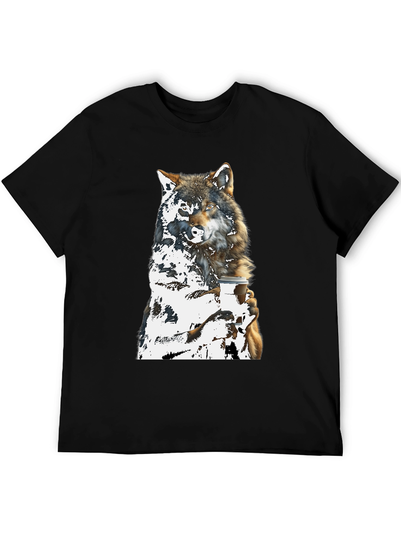 Wolf Lovers Coffee Graphic Tee