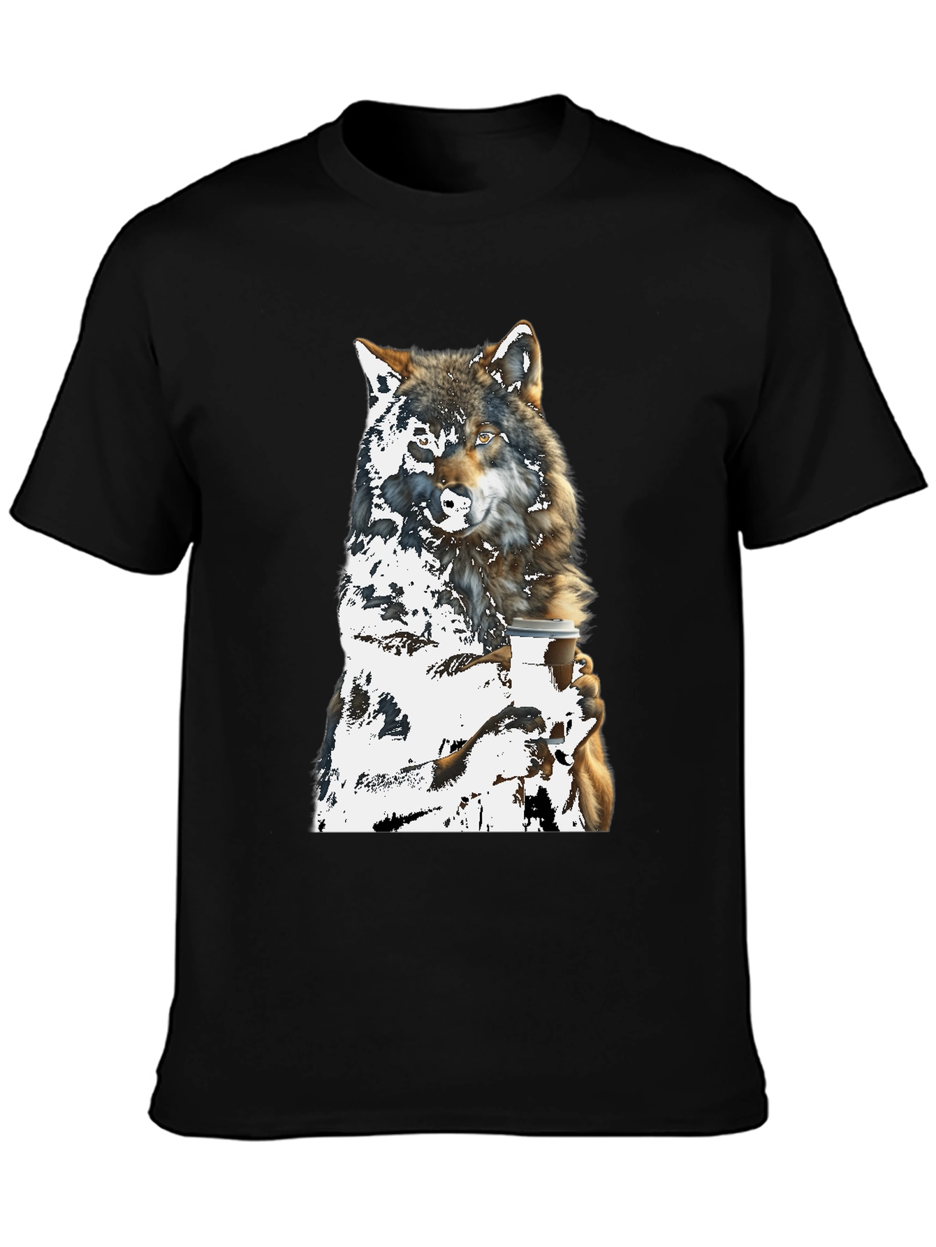 Wolf Lovers Coffee Graphic Tee