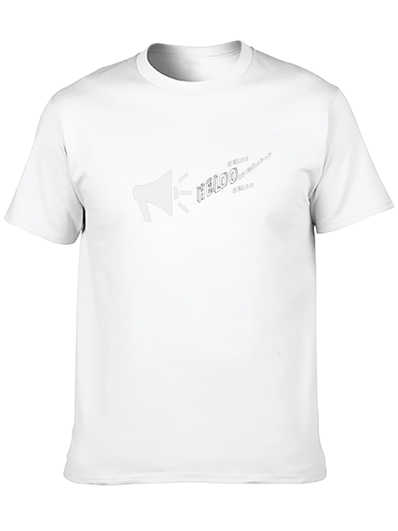 Megaphone Graphic Tee - Black Cotton T-Shirt