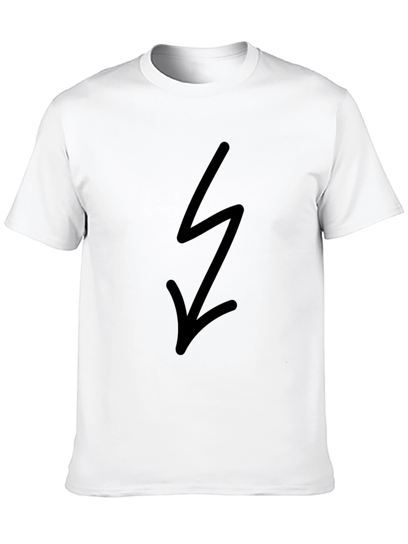 Black Lightning Bolt Graphic Tee - Trendy Casual Shirt
