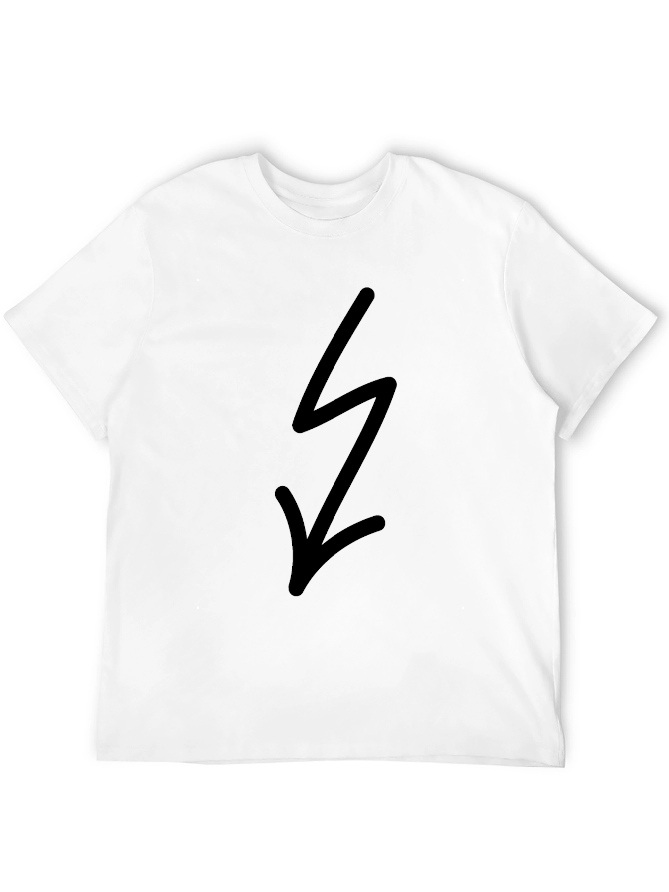 Black Lightning Bolt Graphic Tee - Trendy Casual Shirt
