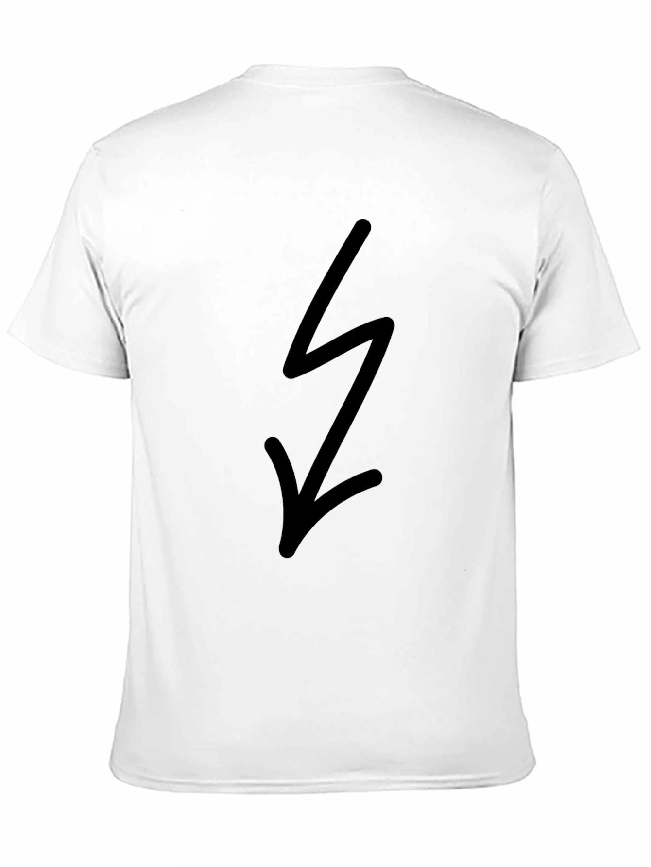 Black Lightning Bolt Graphic Tee - Trendy Casual Shirt