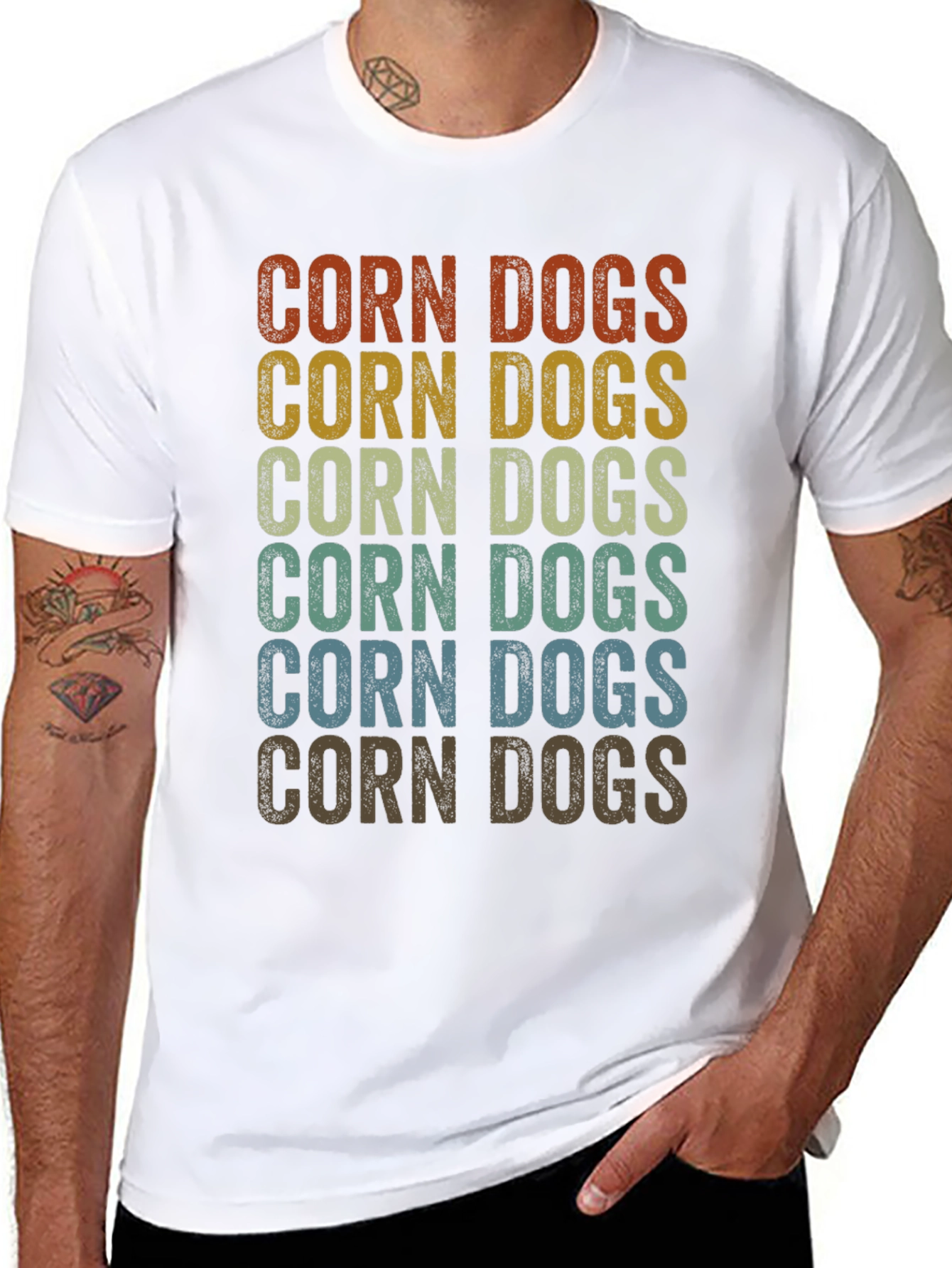 Retro Corn Dogs Graphic T-Shirt
